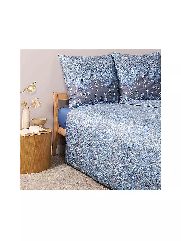 BASSETTI Satin Bettwäsche ISOLABELLA  70x90cm/140x200cm Petrol blau
