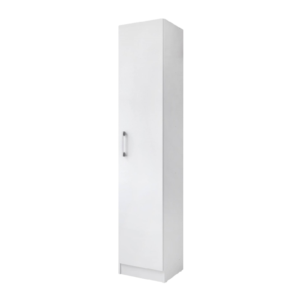 Armoire colonne blanche moderne à une porte — rangement gain de place