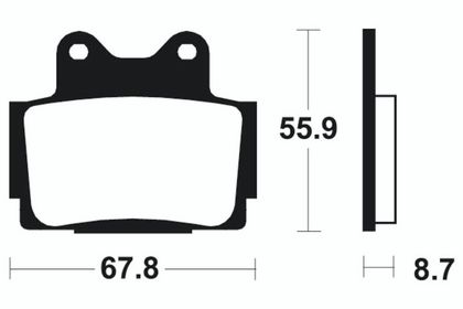 Plaquettes de freins Tecnium Performance métal fritté - MF70