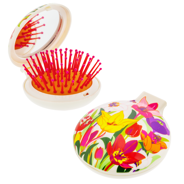 Brosse à cheveux avec miroir - Lady Retro