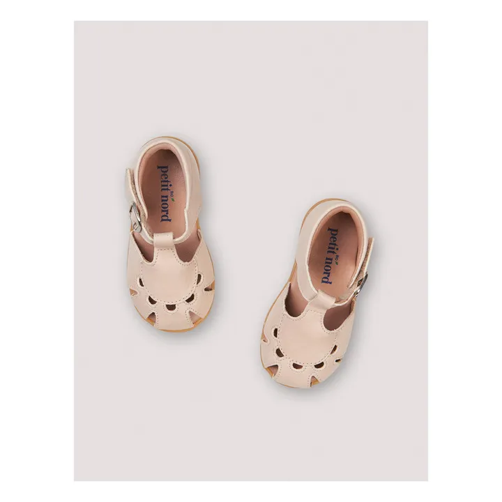 Petit Nord Sandales Scratchs Sweatheart  | Crème