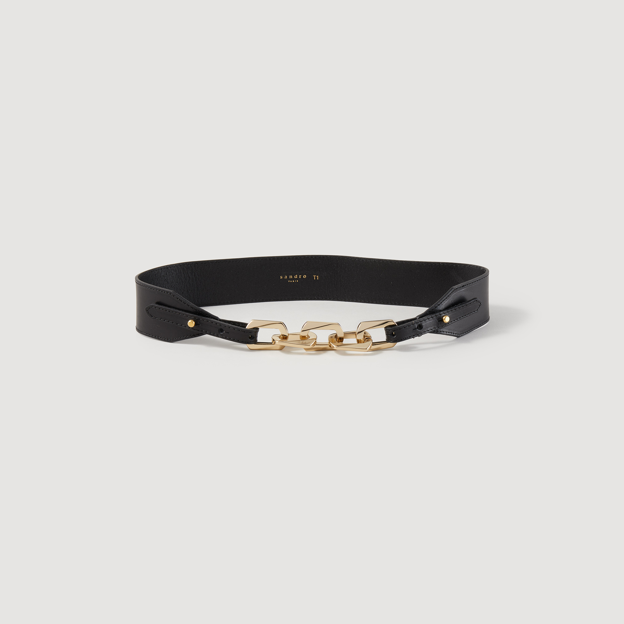 Ceinture en cuir avec chaœne