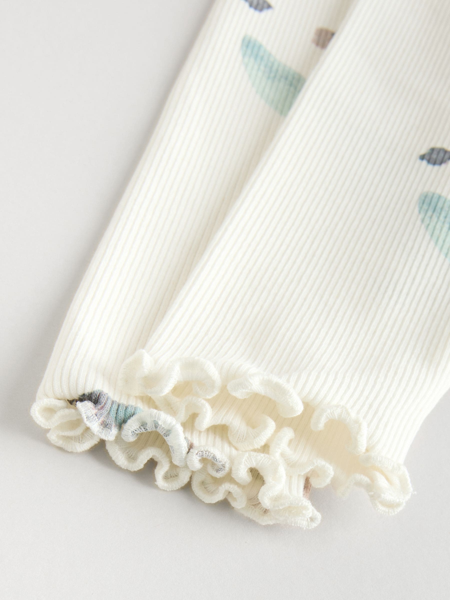 Crème gebloemd - Set van 2 -delige Baby Sweater en Joggingbroeken (0mnd -2jr)