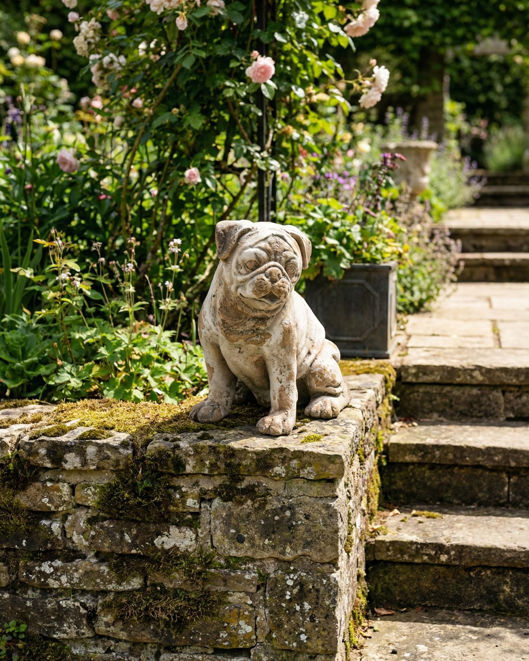 Tuinbeeld SARNANO Hond Beige