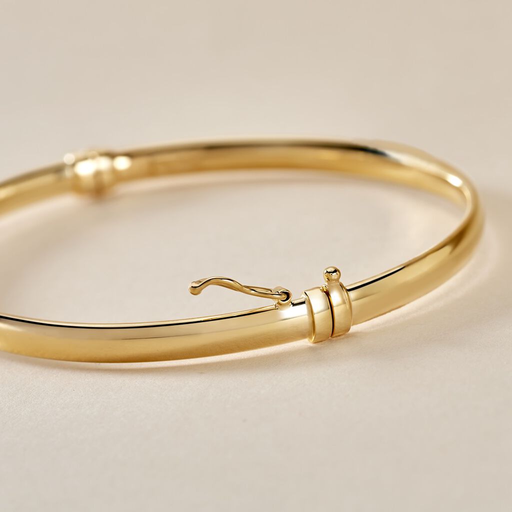 Bracelet Jonc Cynthia Fil Plat Lisse Or Jaune
