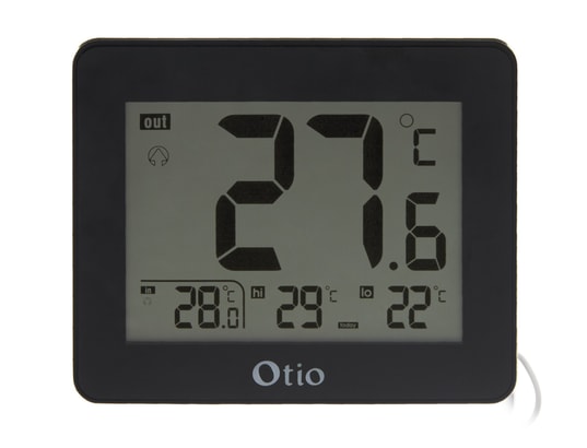 OTIO - Thermomètre intérieur / Extérieur filaire Noir