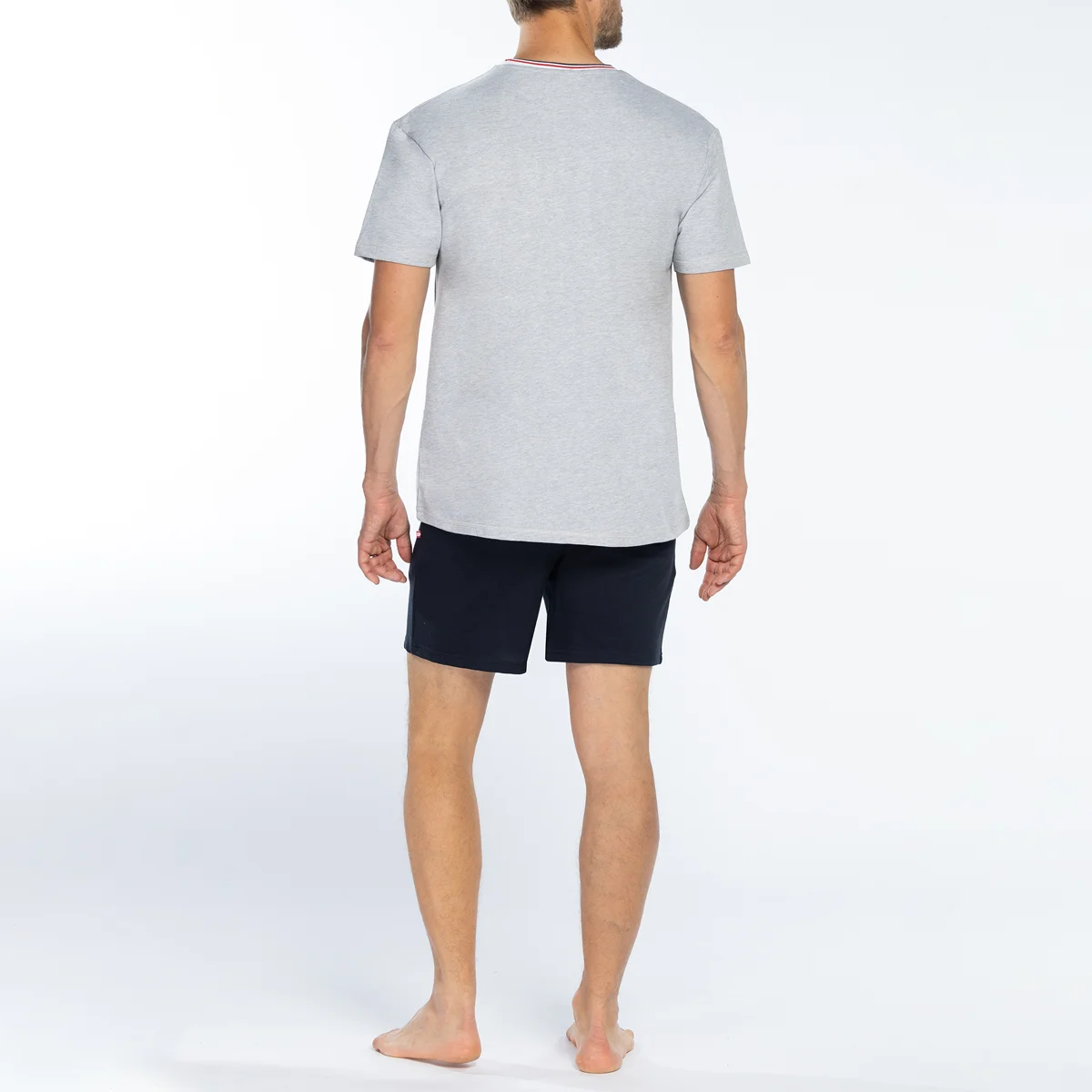 Pyjashort homme PURE gris/marine