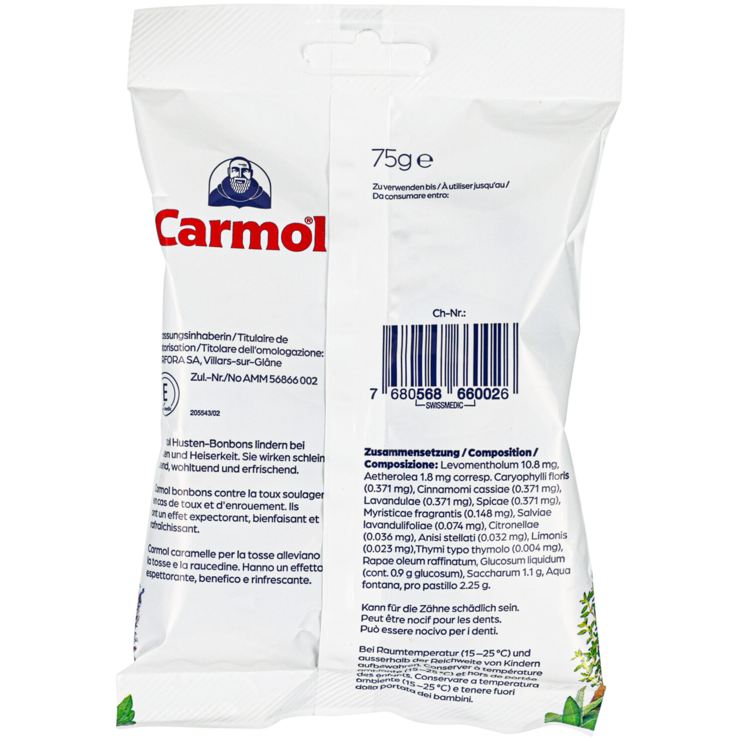 Carmol Bonbons Kräuterbonbons