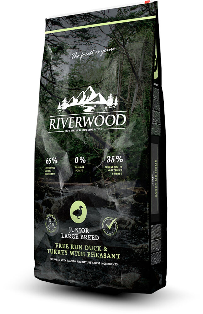 Riverwood  Junior Large Breed - Hondenvoer - 12 Kilogram - eend, kalkoen