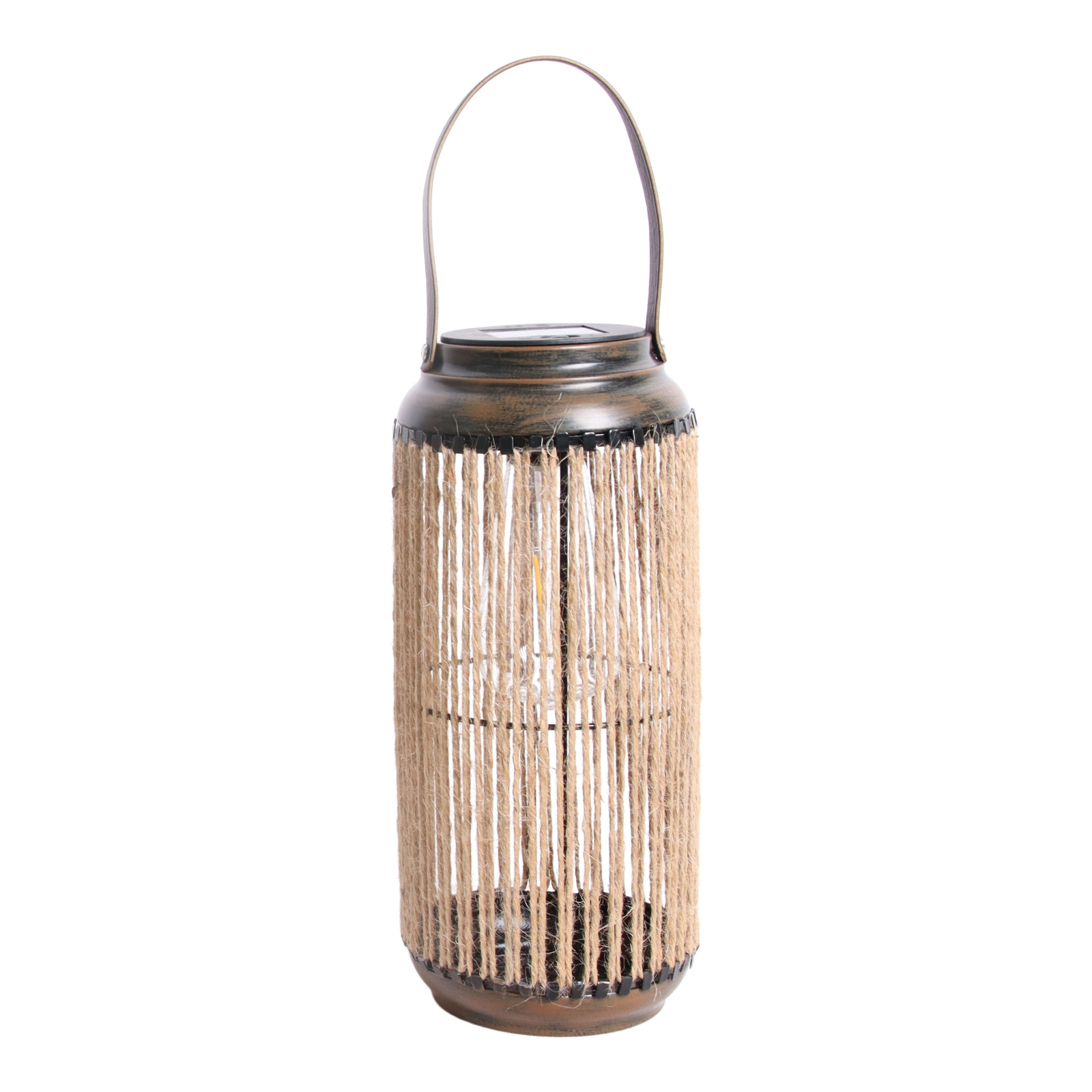 LED-Solarleuchte KORBINIAN - natur - 13x29 cm