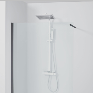 Allibert Douchewand Lago 100x195 cm Helder Glas met Zwarte Profielen