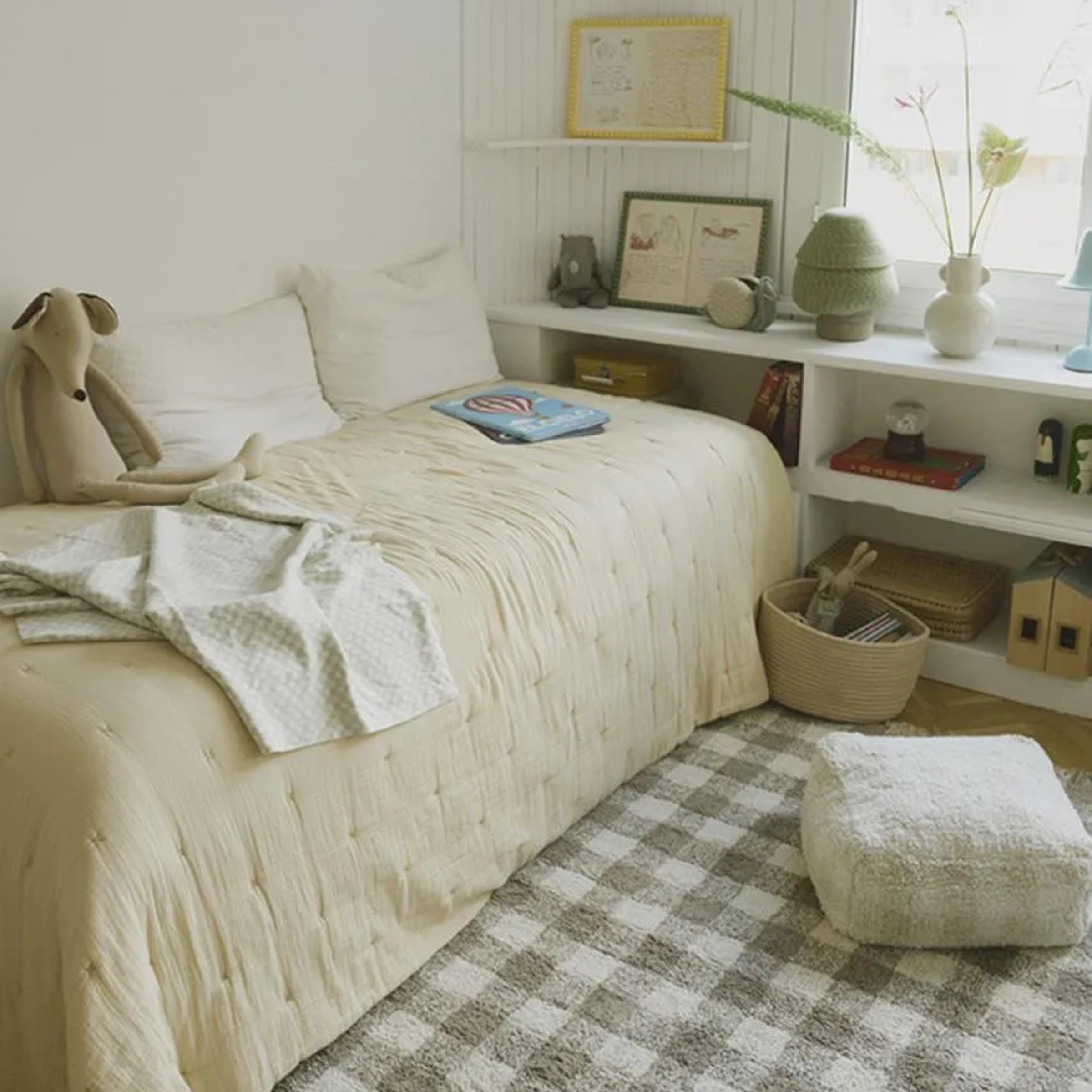 Pouf Vichy Ivory