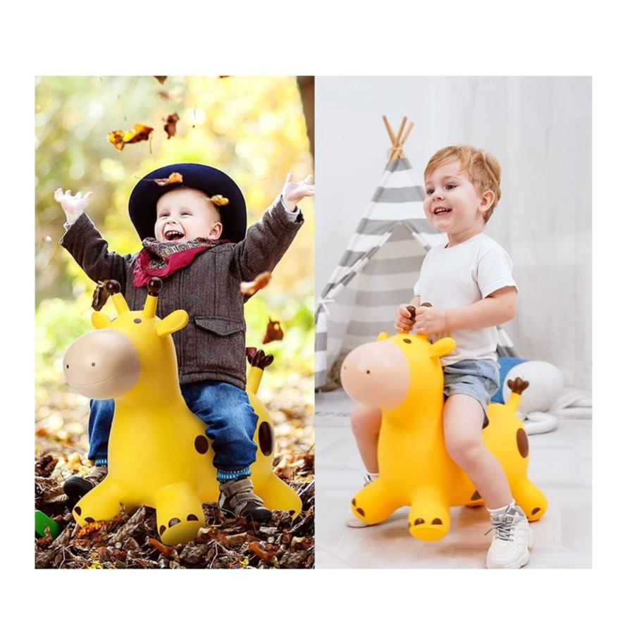 Kinder Hüpftier BPA-freies Sprung Spielzeug Bouncy Tier - Giraffe