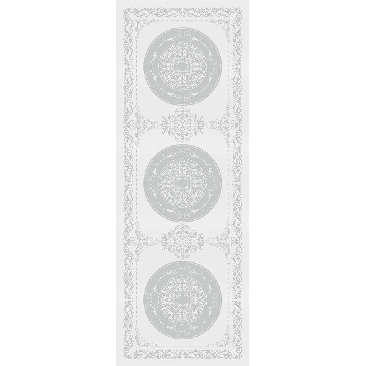 Chemin de table antitache déperlant pur coton blanc 54X149 Garnier Thi