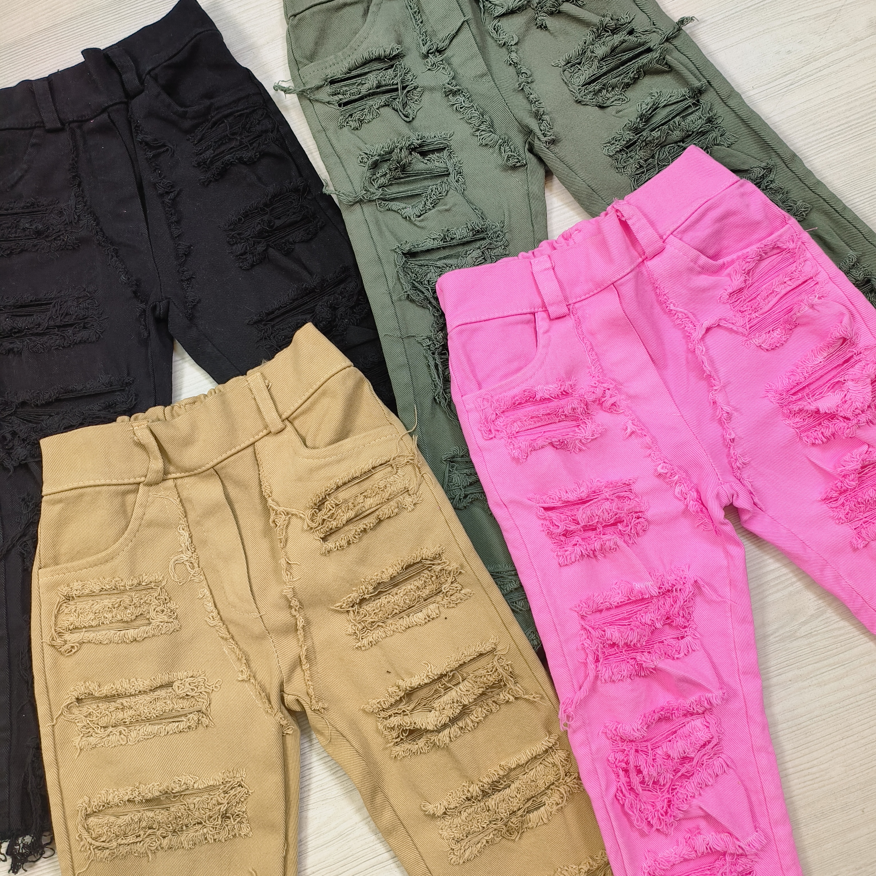 All over ripped jeans legging