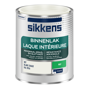 Sikkens binnenlak mat RAL 9016 wit 750 ml
