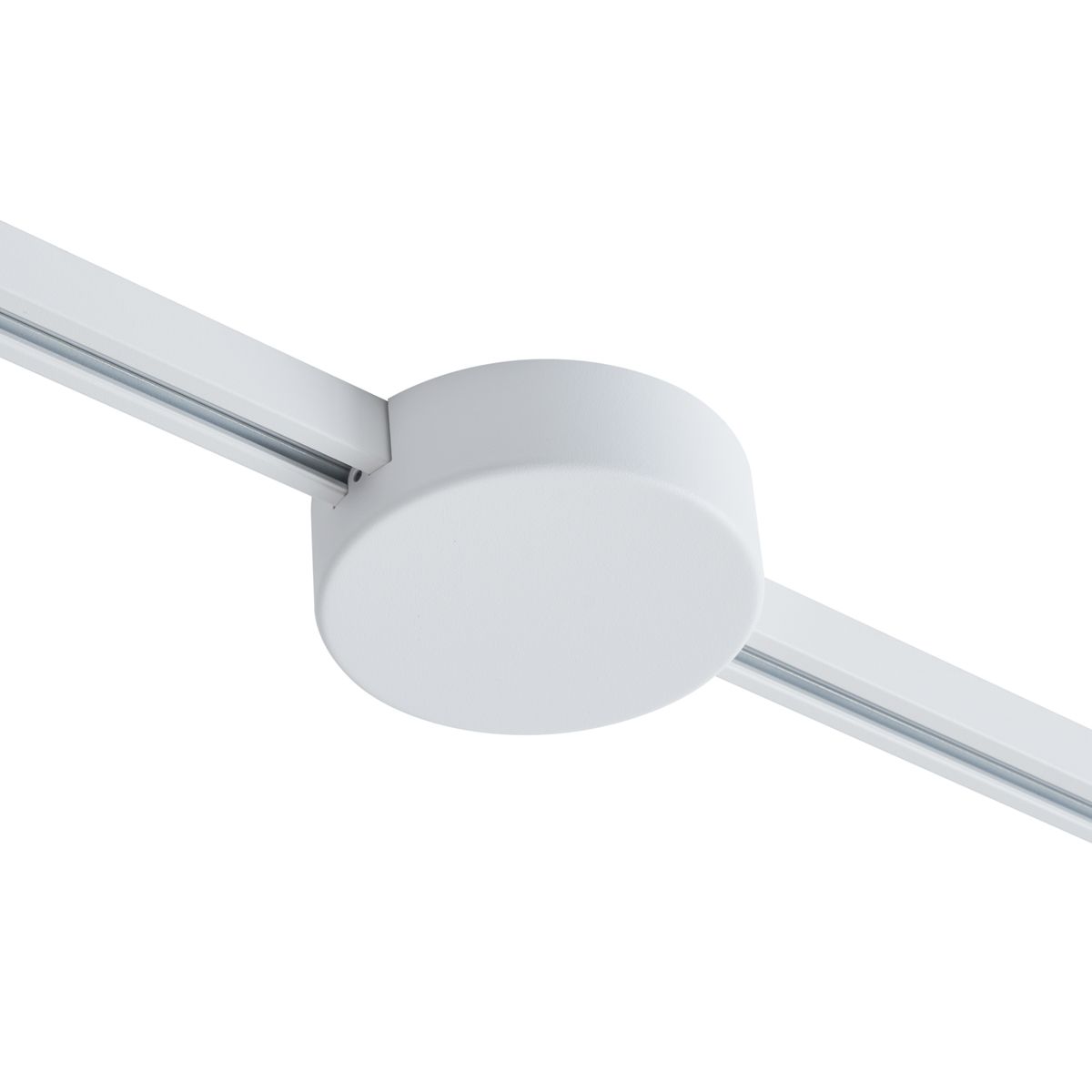 Plafondplaat voor 1-fase rail wit rond - Slimline