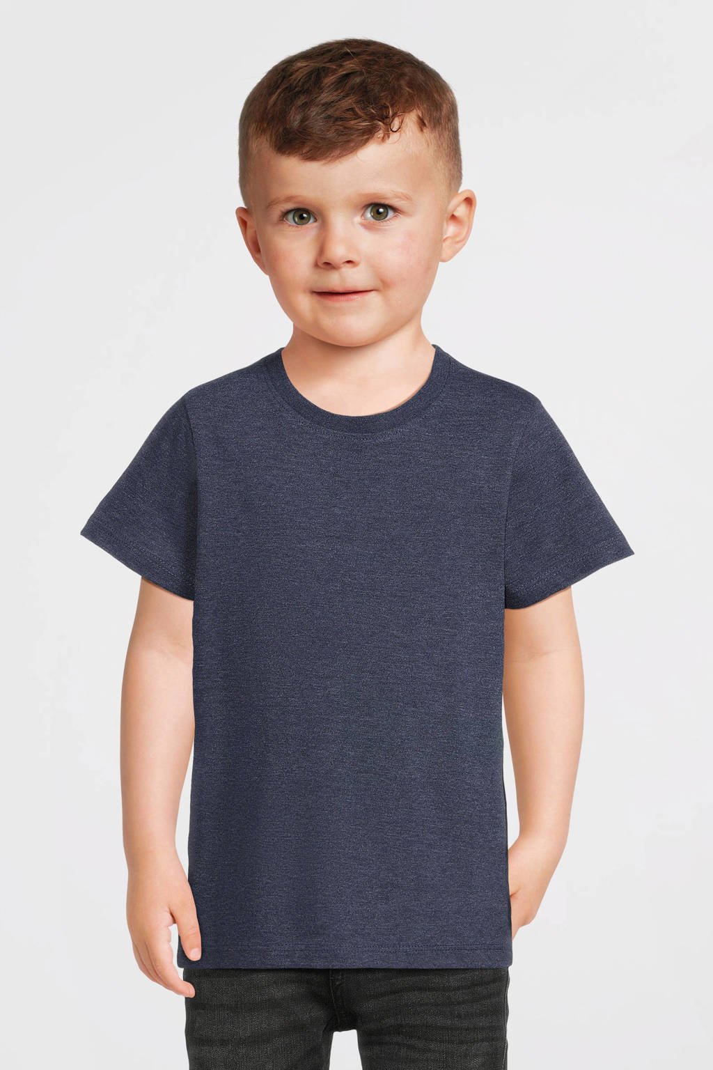 anytime T-shirt donkerblauw melange