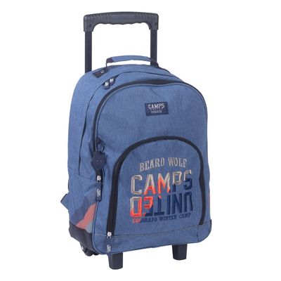 Sac à dos à roulettes Camps Beard Wolf - 2 compartiments - bleu - Kid'Abord