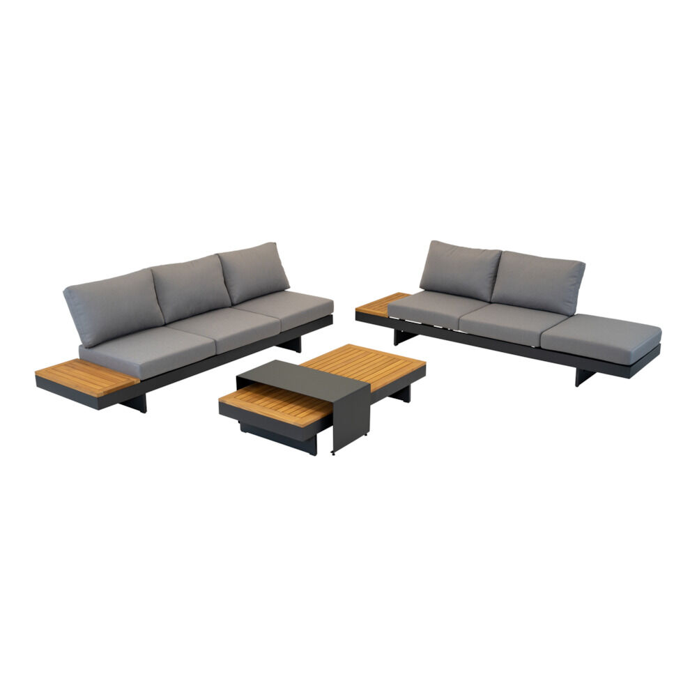 Lesli Living Barbados - Loungeset - Antraciet - 1x245x1 cm