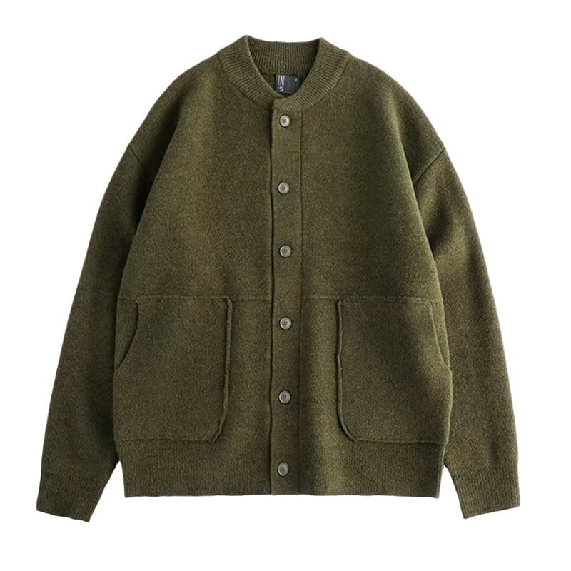 Dubbelwit - Effen vest met ronde hals en knoopjes