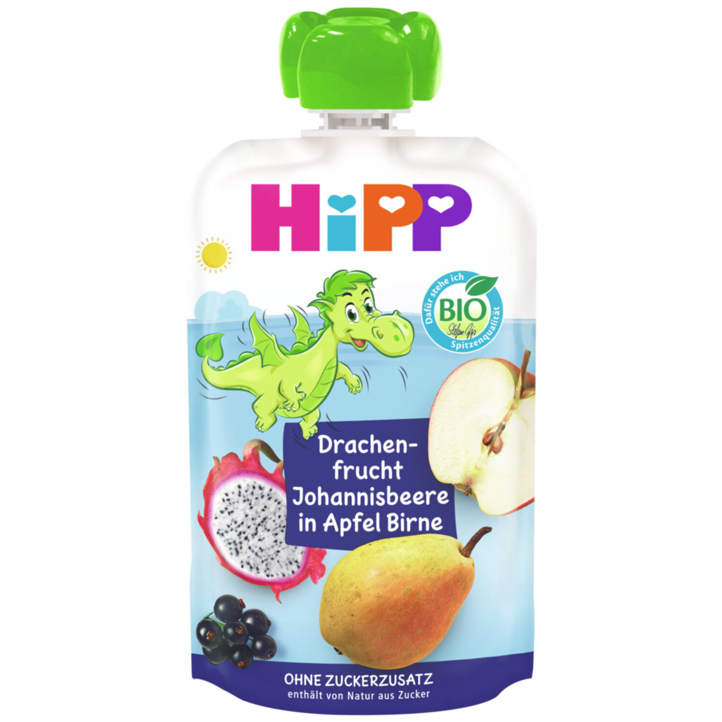 Hipp Bio Hippis Drachenfrucht & Johannisbeere & Apfel-Birne 12+ Monate