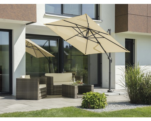 Schneider Rhodos Junior parasol 230 x 230 cm naturel