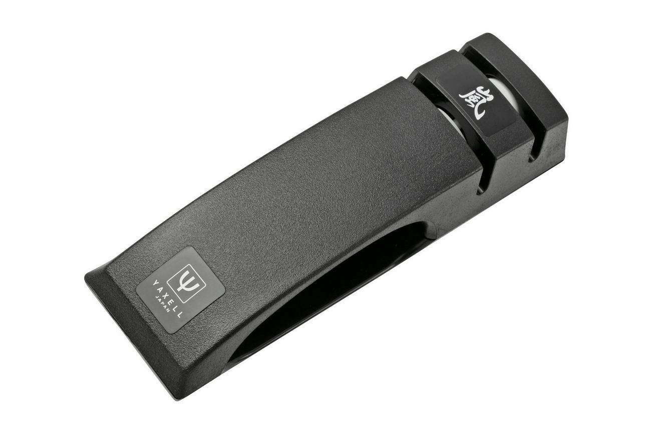 Yaxell Ran 36056, 3-delige messenset santoku 16,5 cm, universeelmes 12 cm en messenslijper