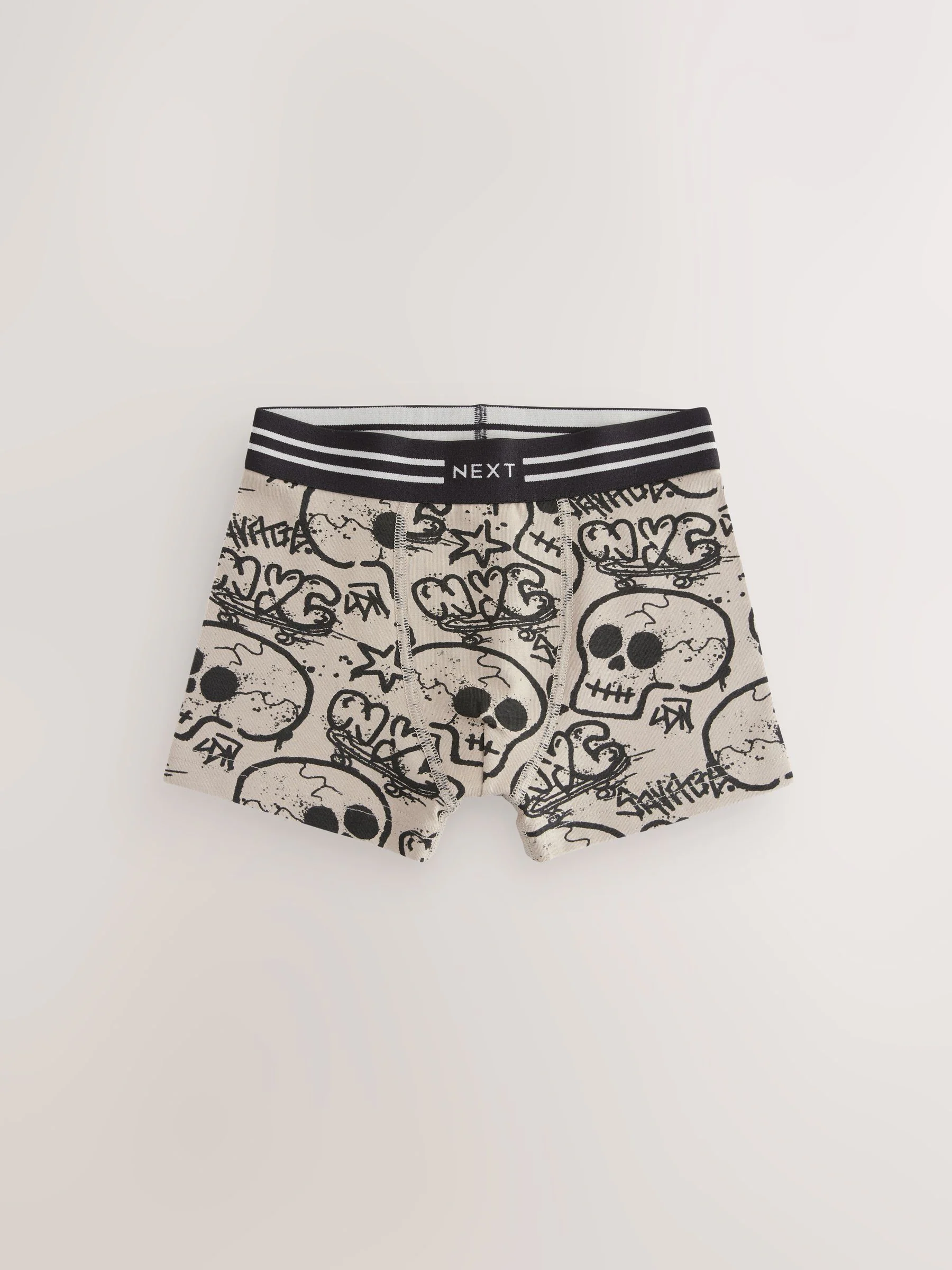 Grafitti doodshoofd print - Verpakking van 5 trunks (3-16jr)
