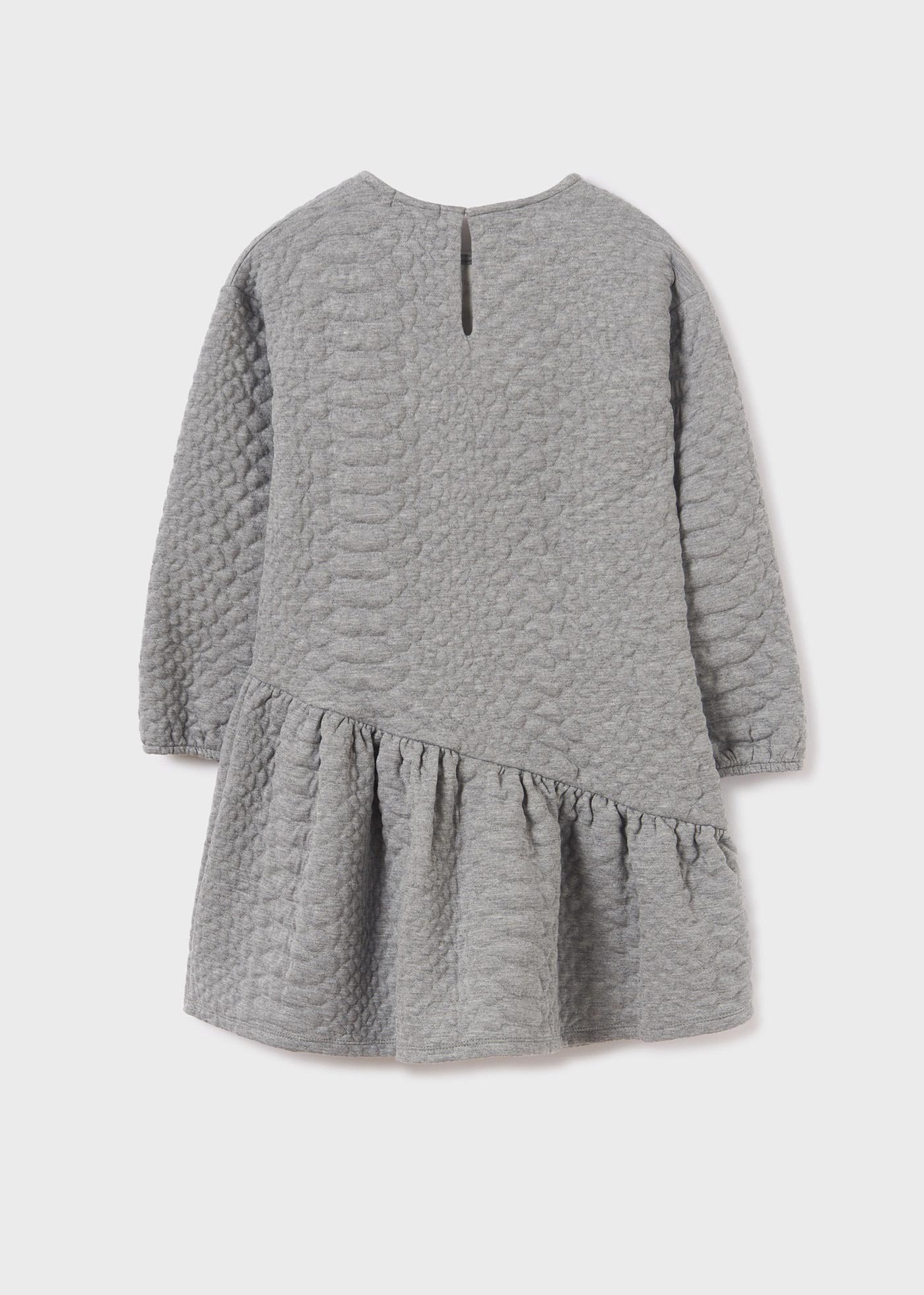 Vestido infantil acolchoado em jacquard