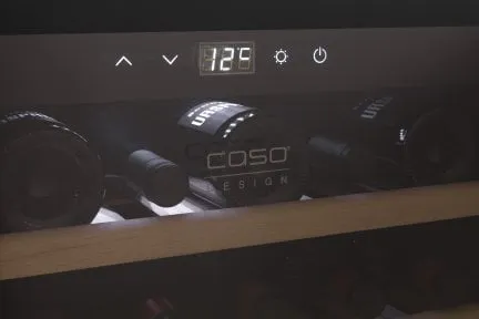 Caso WineSafe 18 EB Inox, Vin køleboks, Indbygget, 18 flaske(r), 60 W, A, Sølv