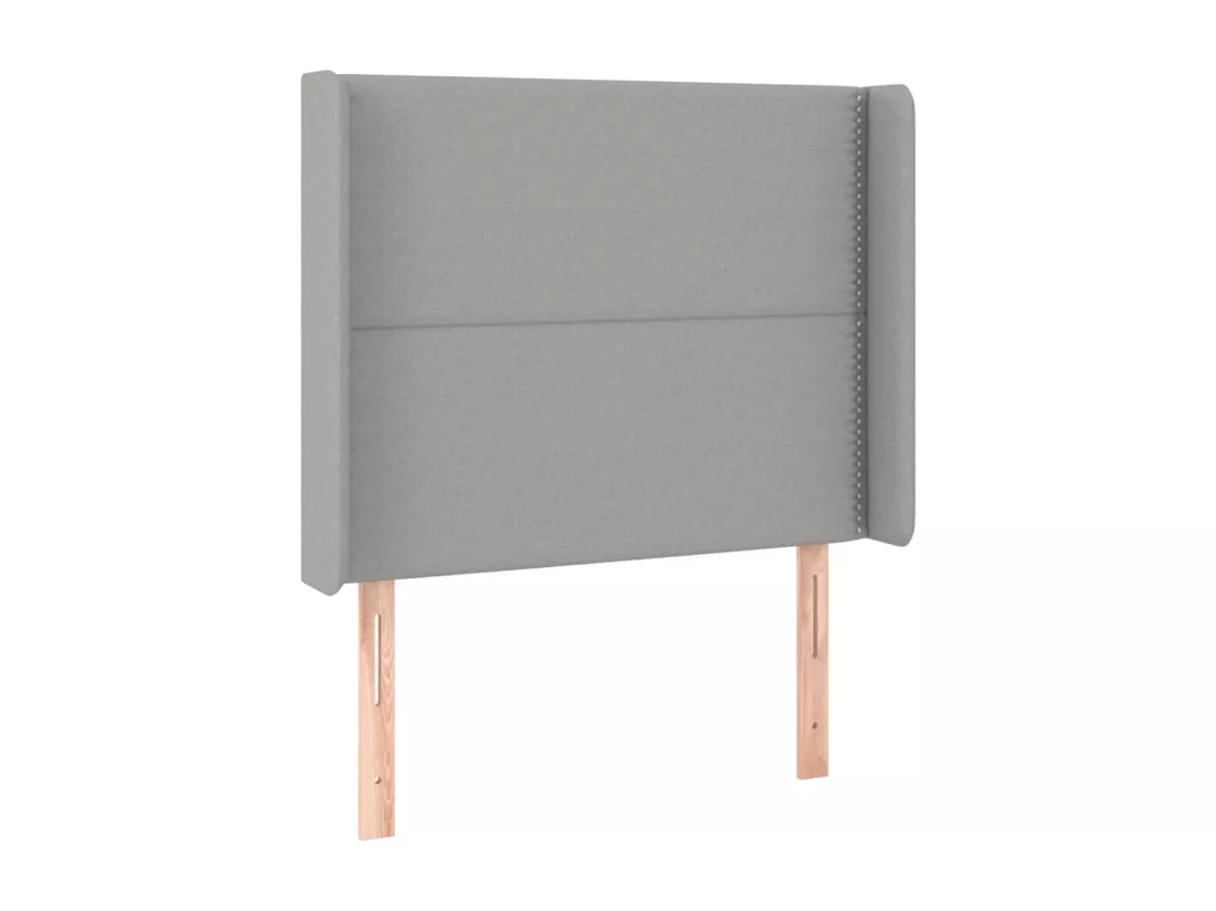 Sommier tapissier avec matelas et LED Gris clair 90x190cm Tissu