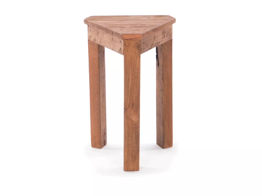TABLE D'APPOINT D'ANGLE Milo Bois de mahogany, triangulaire couleurs naturelles