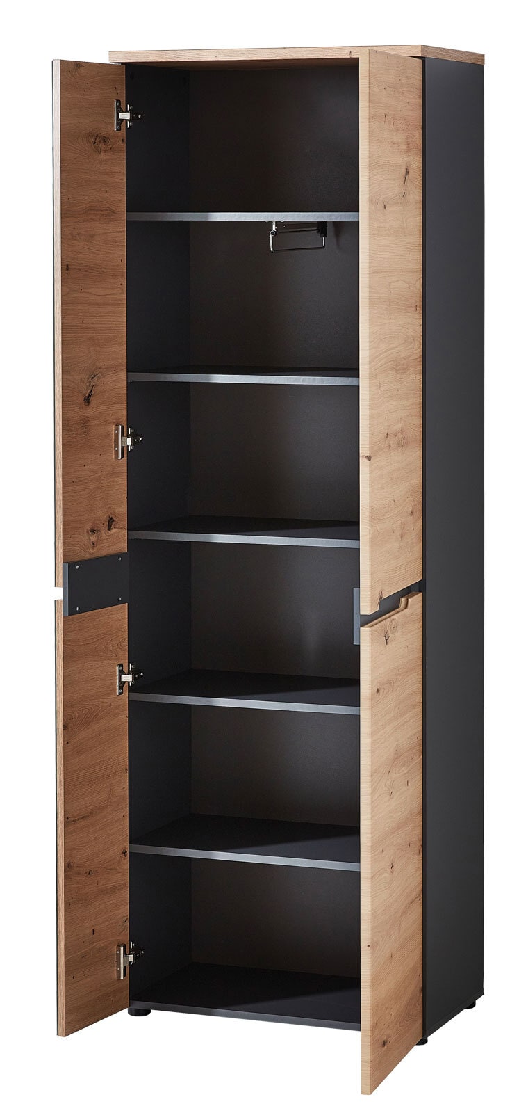 Garderobenschrank MEMPHIS 65 x 197 cm Artisan Eiche/ Graphitgrau