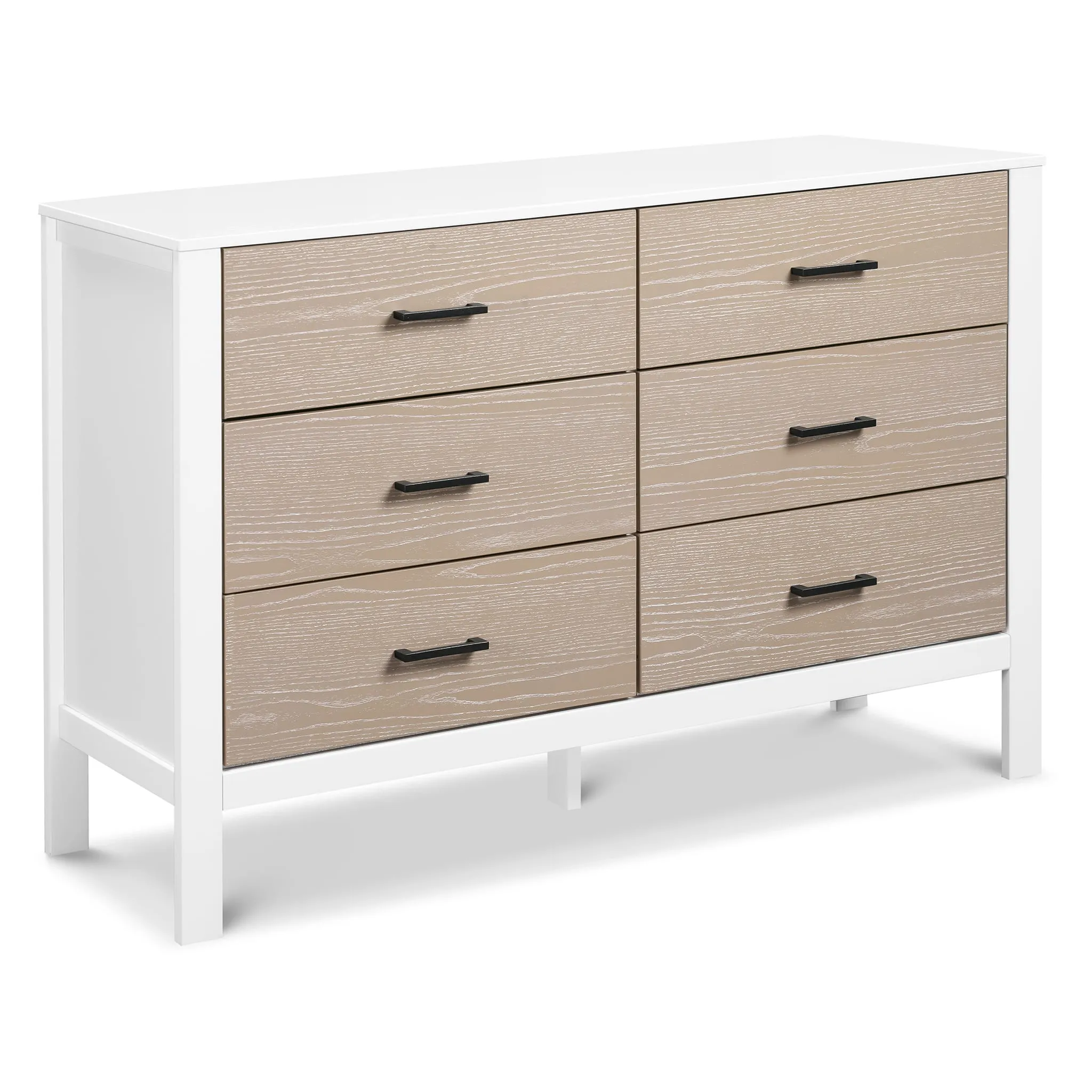 DaVinci Bureau 6 Tiroirs Radley - Blanc et Bois Côtier