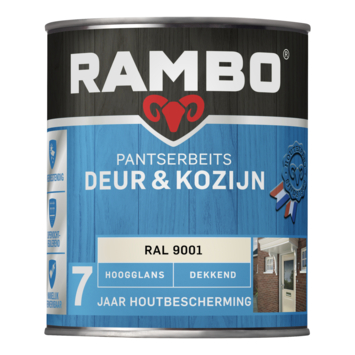 Rambo Pantserbeits Deur & Kozijn hoogglans dekkend RAL 9001 750 ml