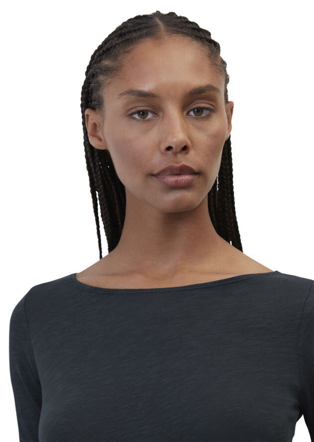 Marc O’Polo T-shirt, long sleeve, boat neck Manic midnight