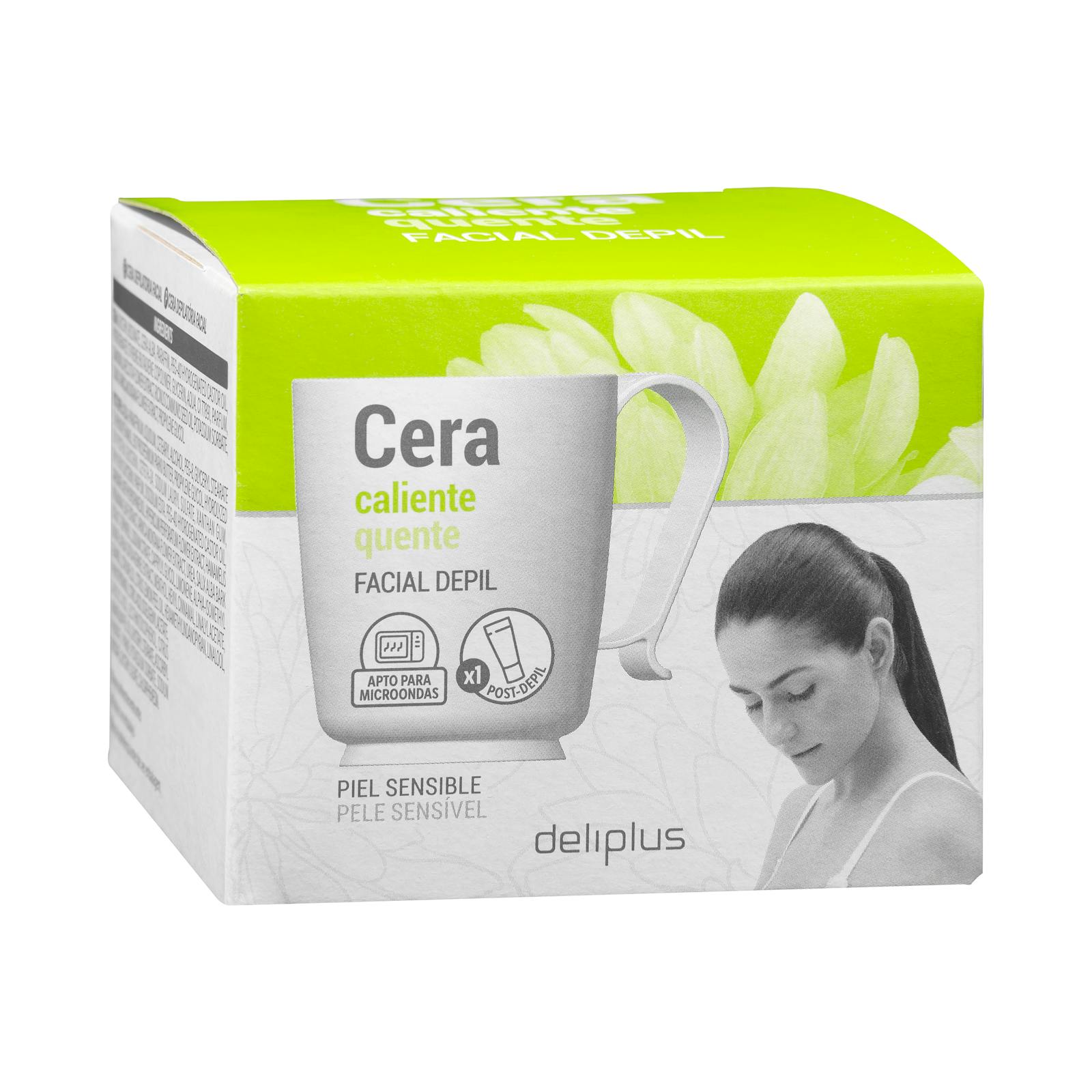 Pot de cire chaude pour le visage Deliplus pour peaux sensibles