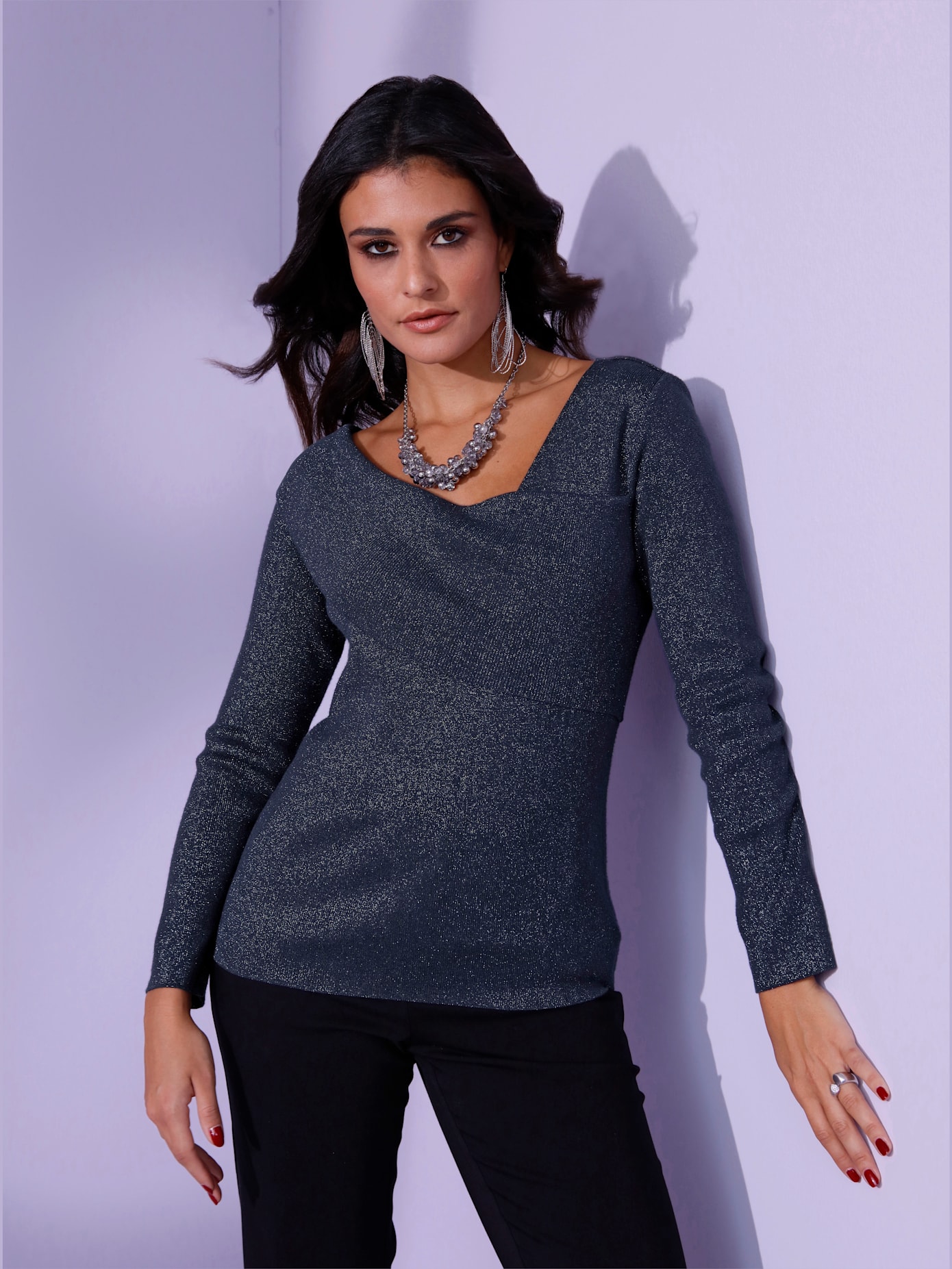 Pull encolure en v affinante