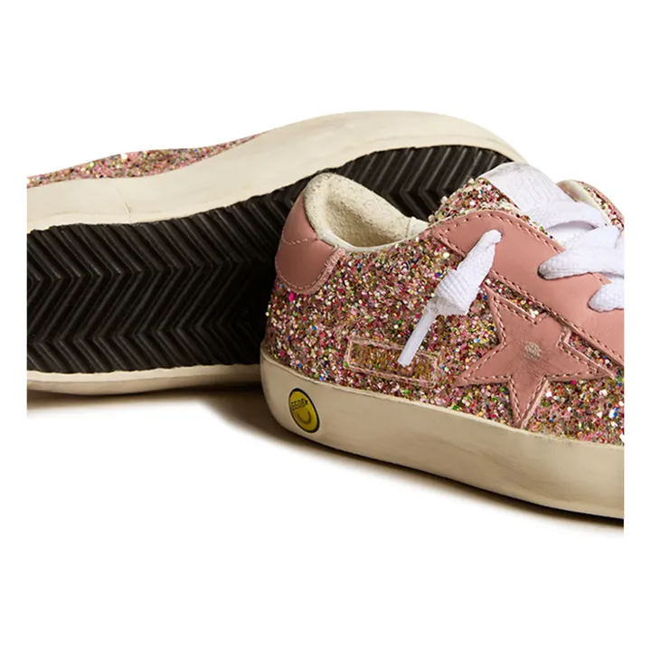 Golden Goose Baskets Lacets Super-Star Paillettes | Rose