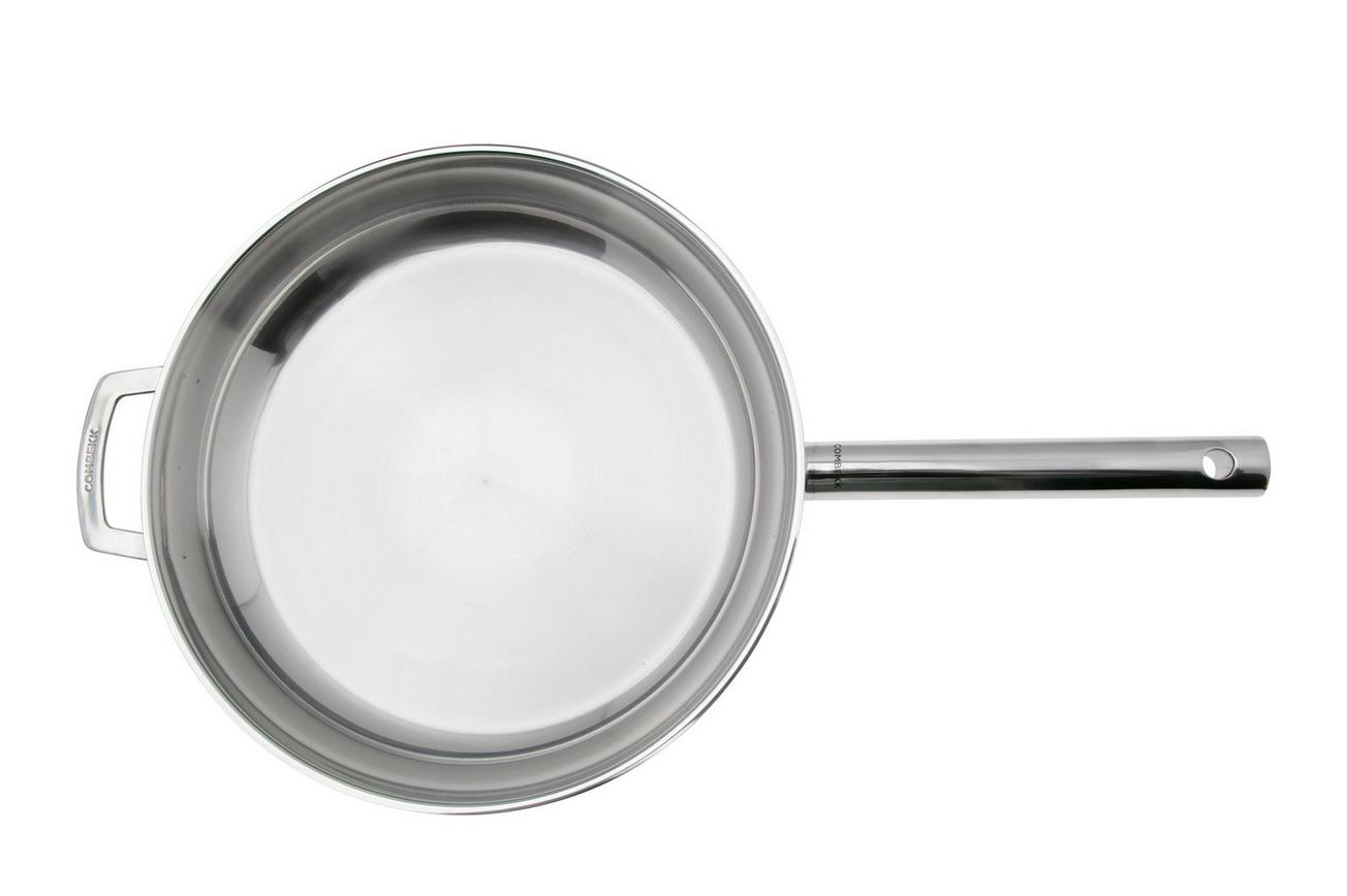 Combekk SUS-Y Pro 151132 Uncoated Recycled Stainless Steel, koekenpan, 32 cm
