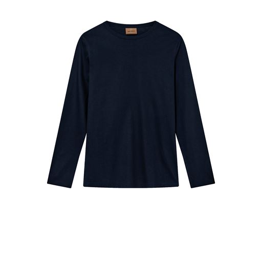Mos Mosh Gallery Perry O-Neck Langærmet T-shirt, Navy, XL