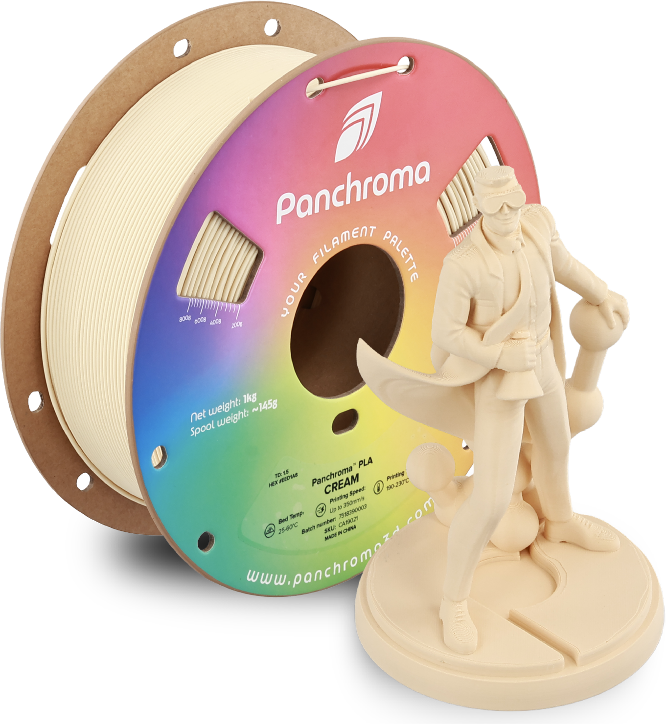 Polymaker  Panchroma™ PLA Cream, 1,75 mm / 1000 g    High-Speed Filament in Cream