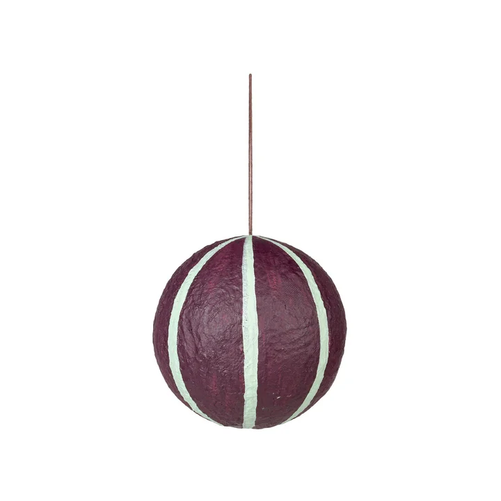 Broste Copenhagen - Sphere Christbaumkugel, Ø 12 cm, blackberry wine
