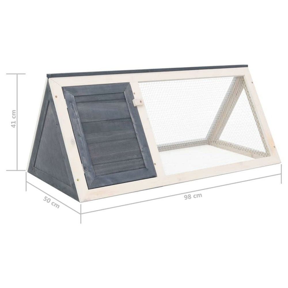 Clapier 98 x 50 x 41 cm gris bois