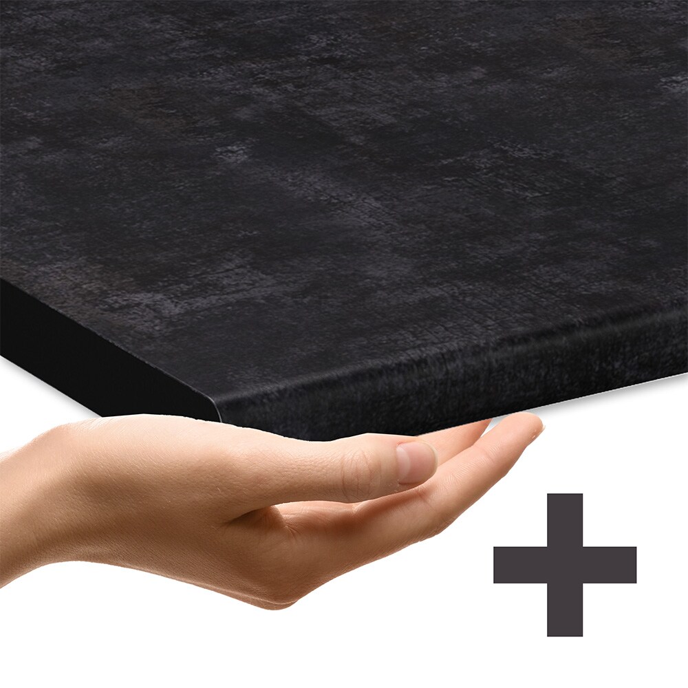 Vicco Geschirrspülerblende R-Line Schwarz Beton Anthrazit 45 cm mit Arbeitsplatte Anthrazit