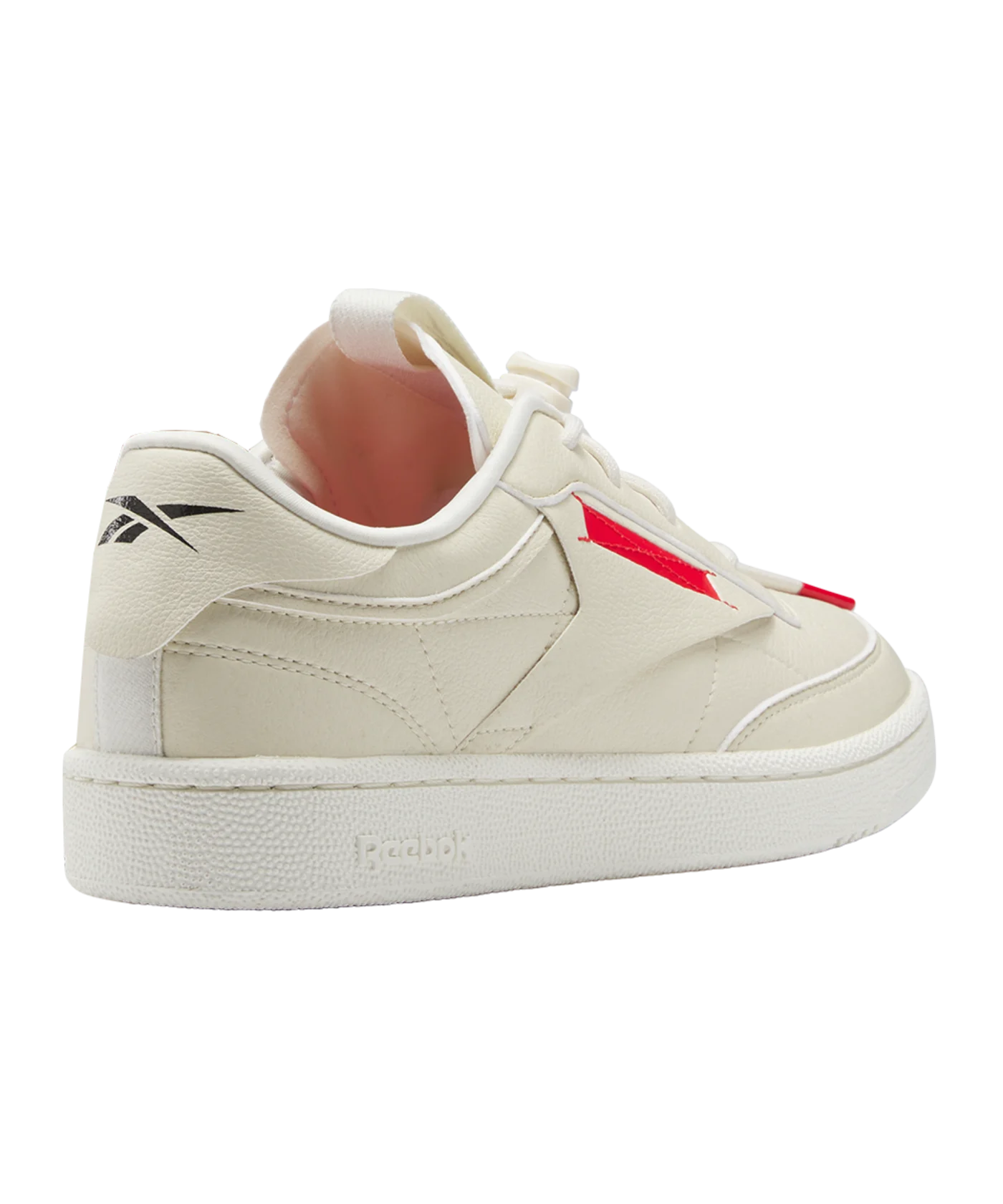 Reebok Club C 85 Vegan Beige Rot Schwarz