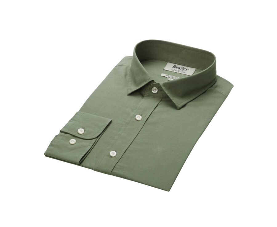 Chemise coton lin Vert Sauge - SILBERT