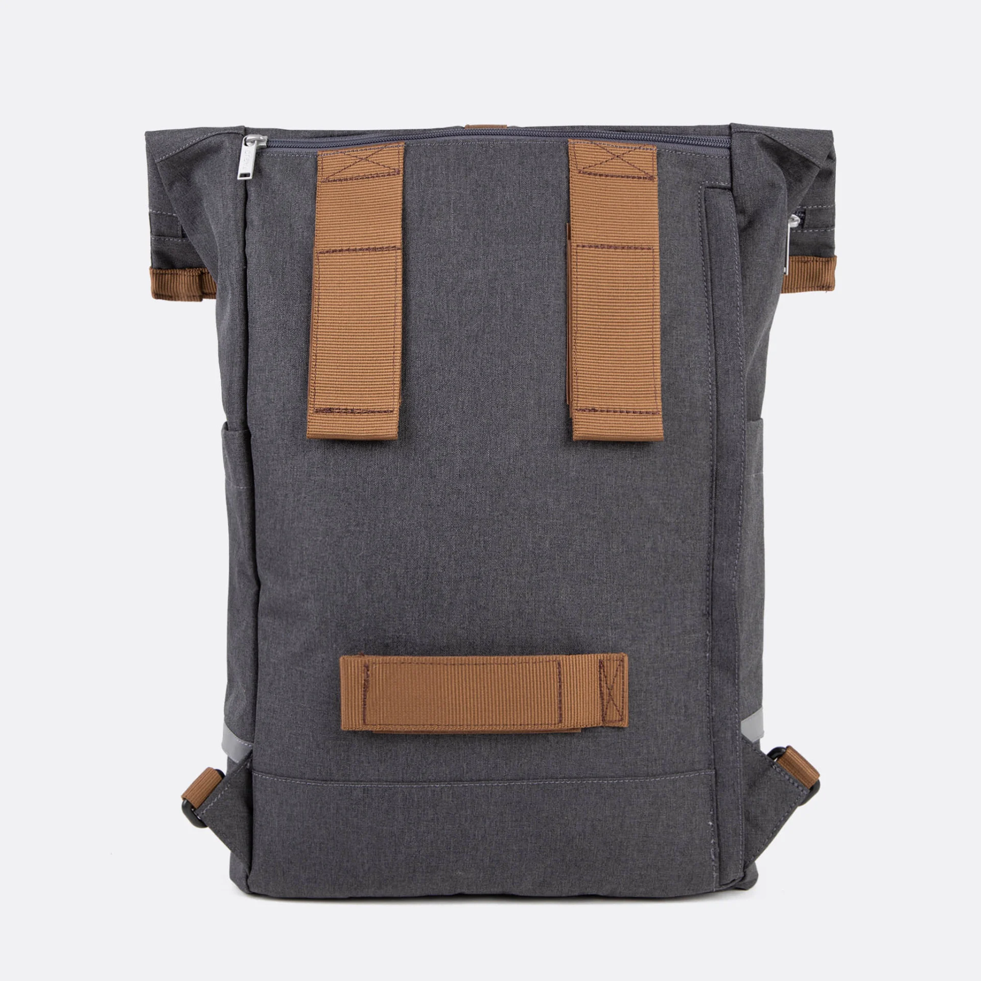 Sac à dos gris végan en polyester recyclé - modèle Cycling medium