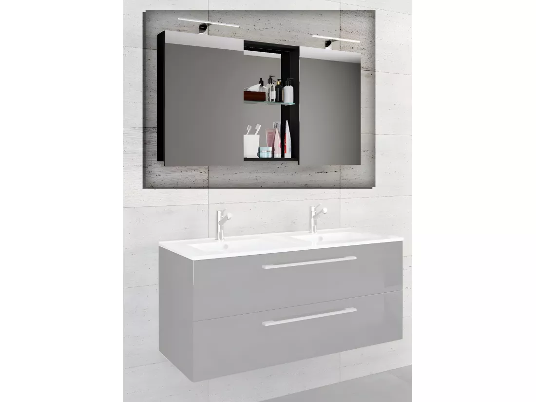 armoire de toilette miroir Budasi avec étagère